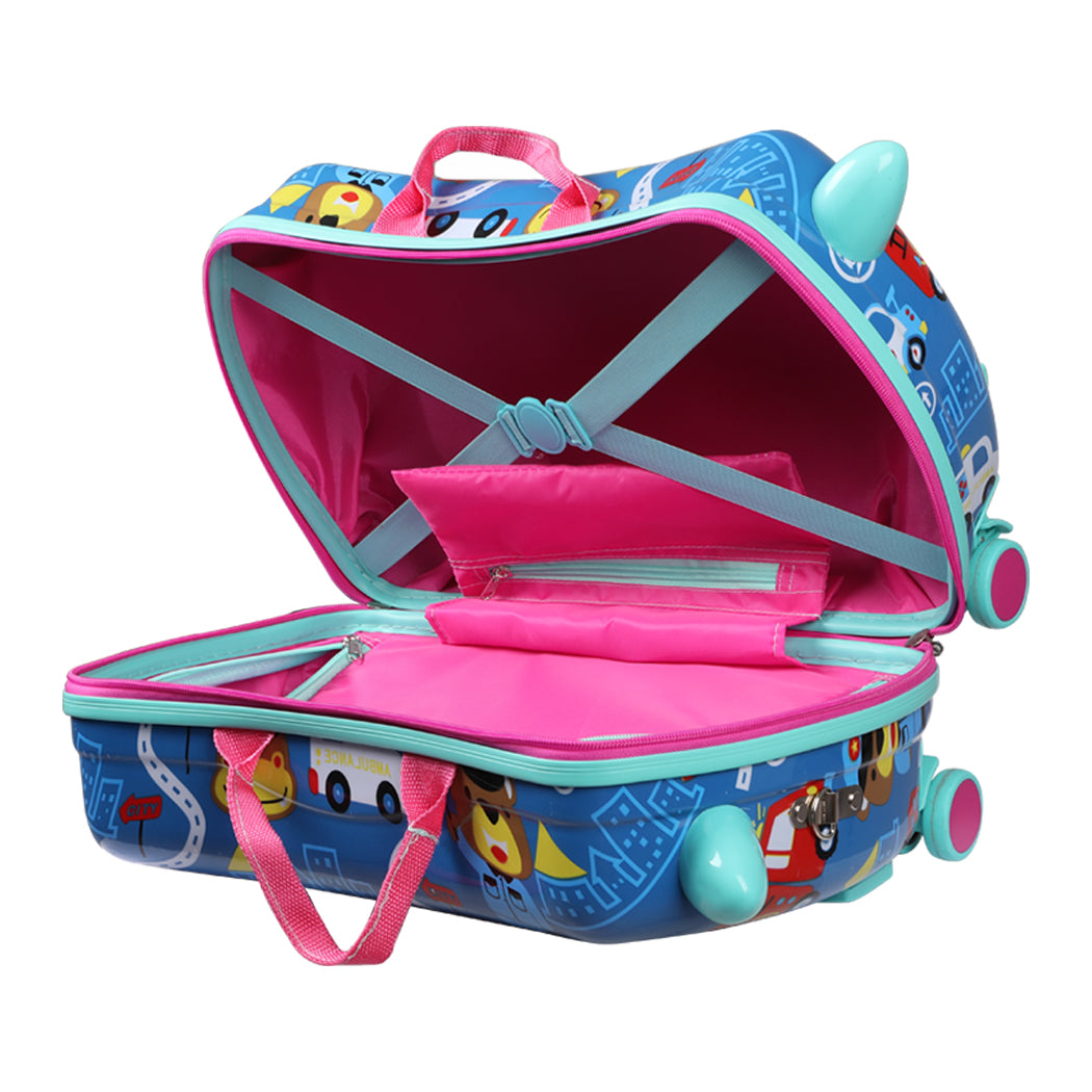 BoPeep Kids Ride On Suitcase Children Travel Luggage Carry Bag Trolley Cars - image4