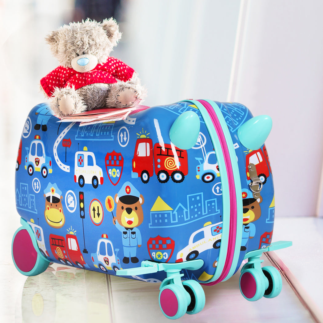 BoPeep Kids Ride On Suitcase Children Travel Luggage Carry Bag Trolley Cars - image8
