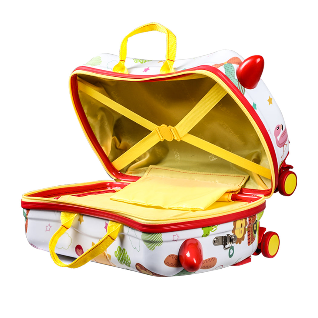BoPeep Kids Ride On Suitcase Children Travel Luggage Carry Bag Trolley Zoo - image4