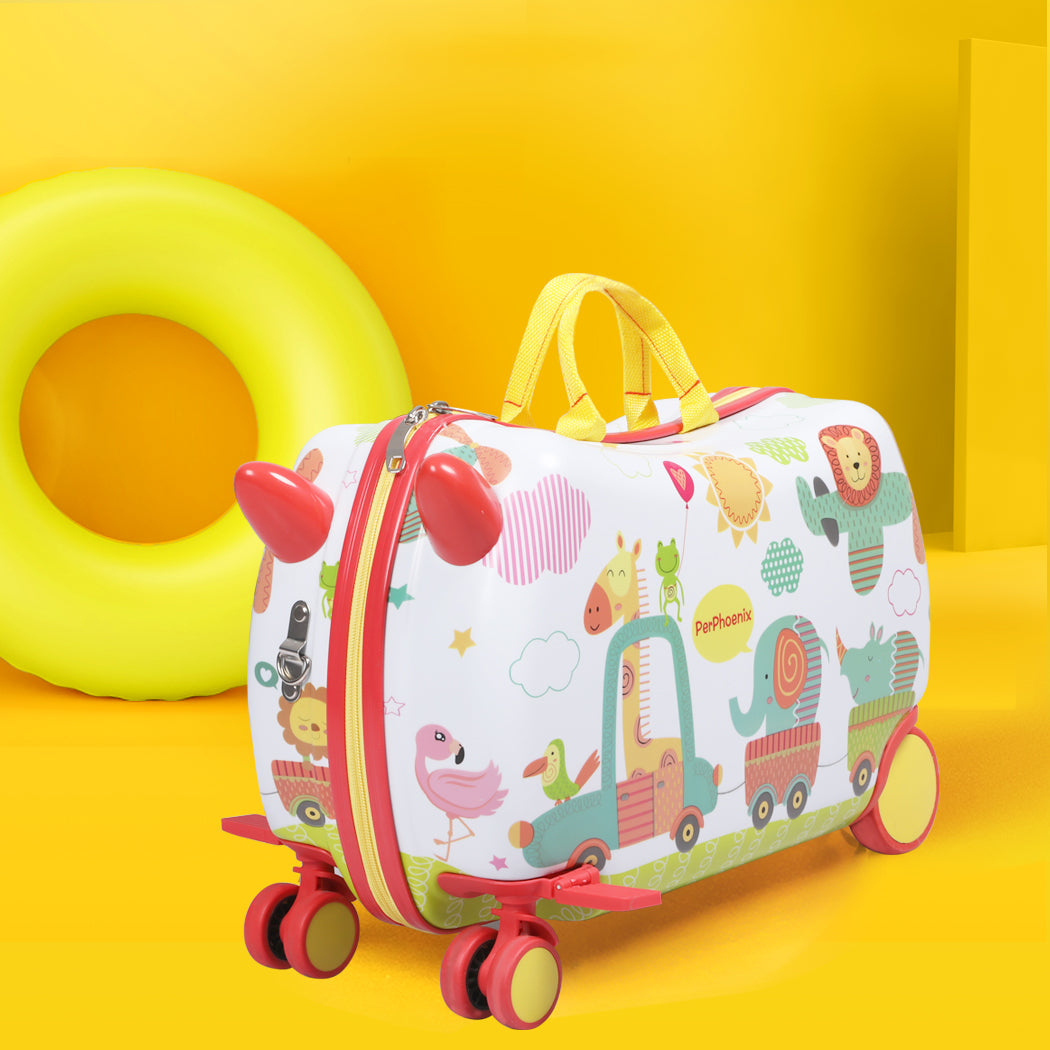 BoPeep Kids Ride On Suitcase Children Travel Luggage Carry Bag Trolley Zoo - image7