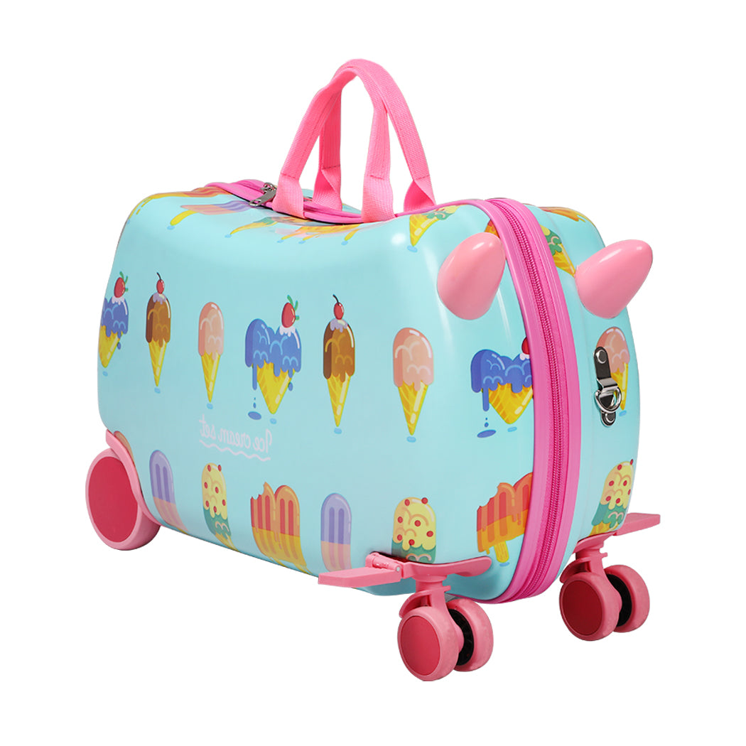 BoPeep Kids Ride On Suitcase Children Travel Luggage Carry Bag Trolley Ice Cream - image2