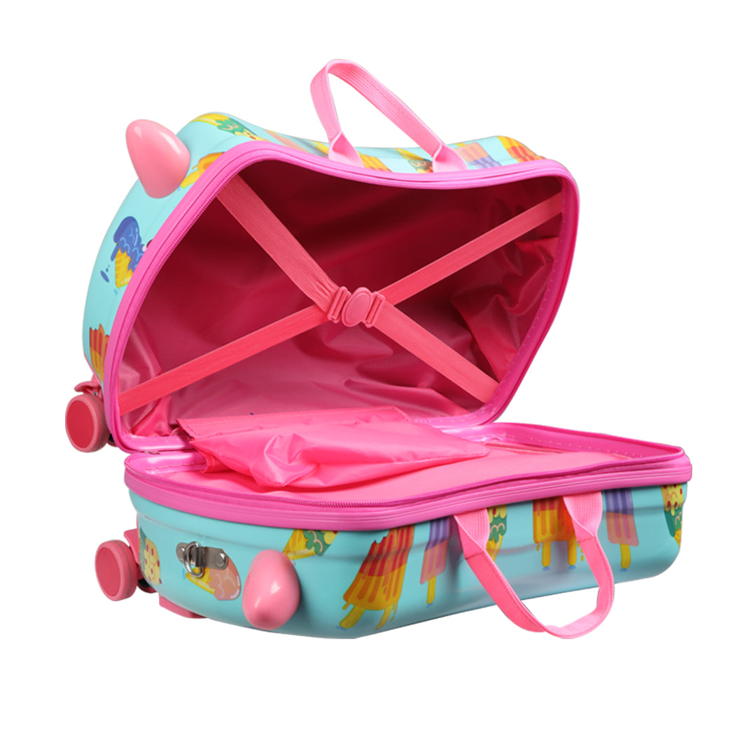 BoPeep Kids Ride On Suitcase Children Travel Luggage Carry Bag Trolley Ice Cream - image4