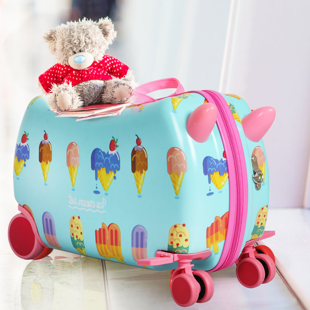 BoPeep Kids Ride On Suitcase Children Travel Luggage Carry Bag Trolley Ice Cream - image8
