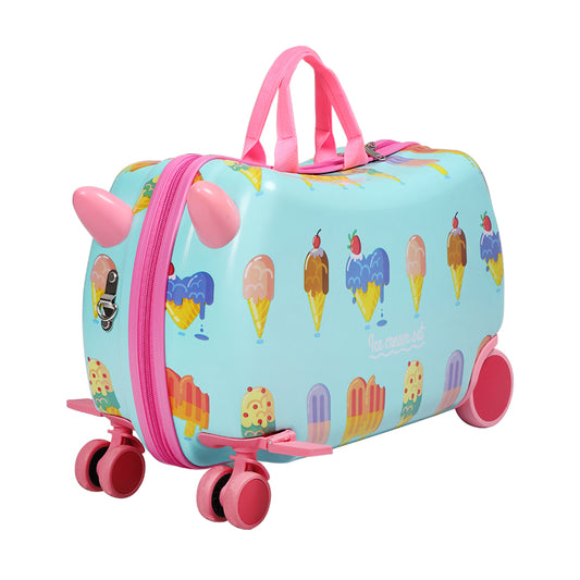BoPeep Kids Ride On Suitcase Children Travel Luggage Carry Bag Trolley Ice Cream - image1