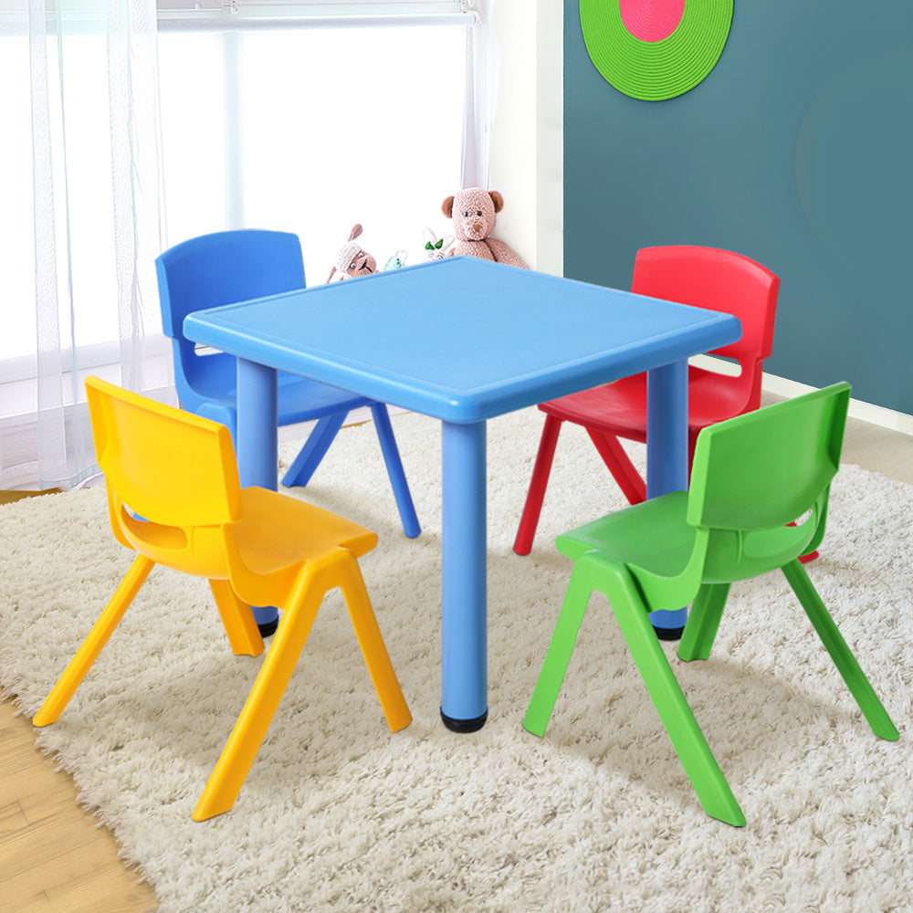 5 Piece Kids Table and Chair Set - Blue - image7