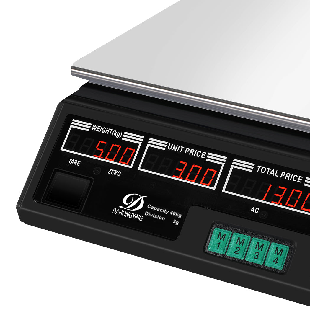 Commercial Digital Kitchen Scales LCD Shop 40KG Food Weight Electronic Scale - image4