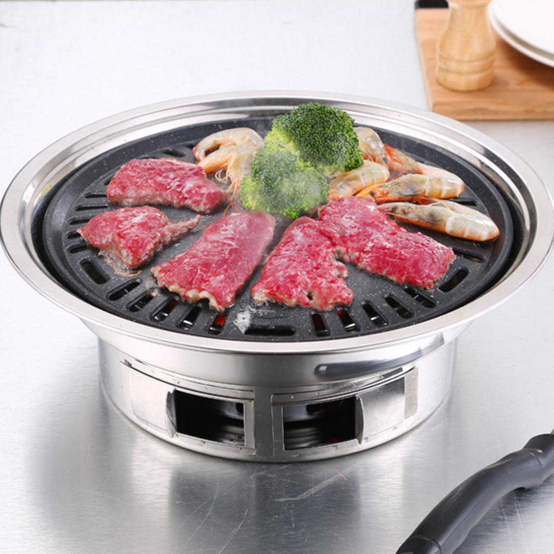 Premium BBQ Grill Stainless Steel Portable Smokeless Charcoal Grill Home Outdoor Camping - image3