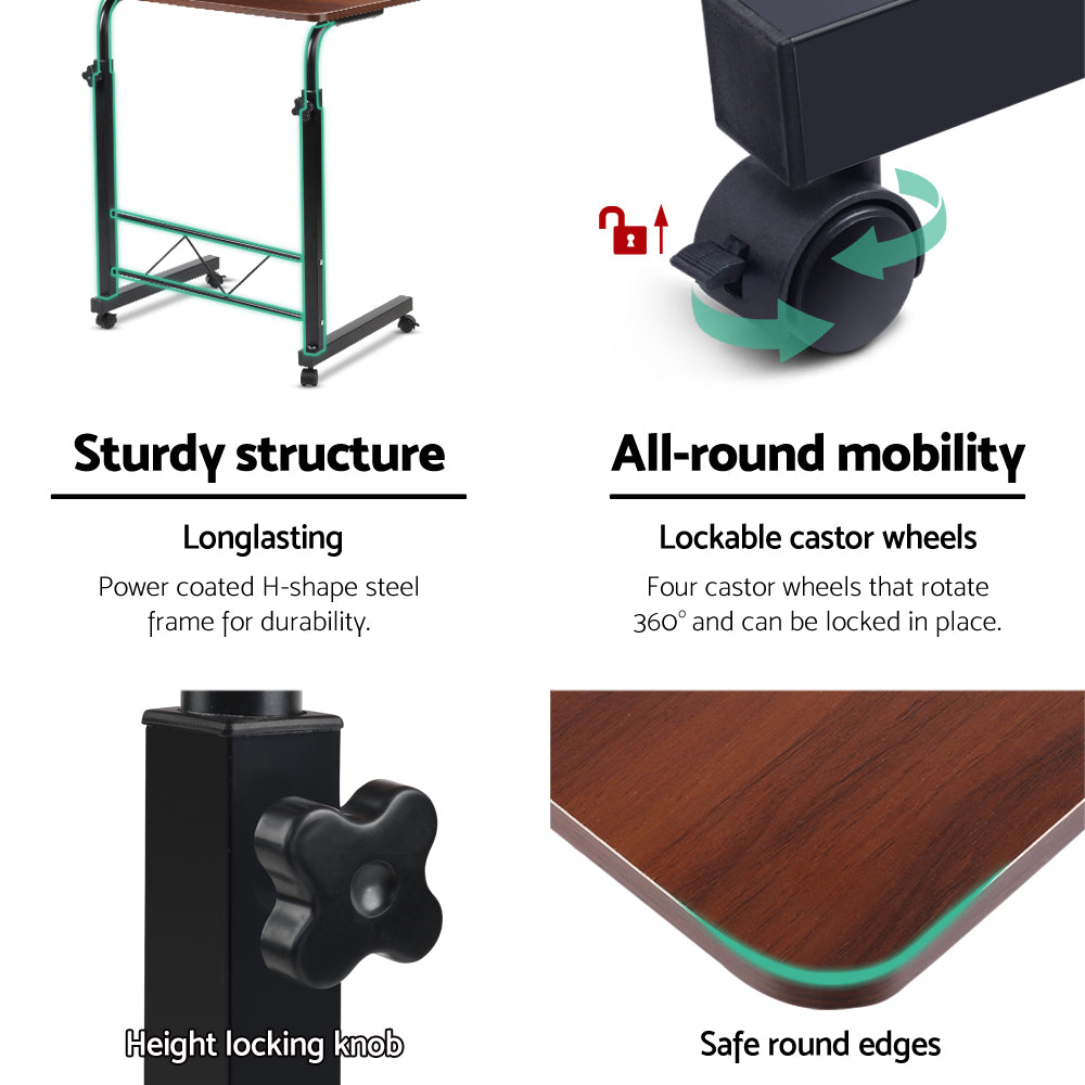 Laptop Table Desk Portable - Dark Wood - image4