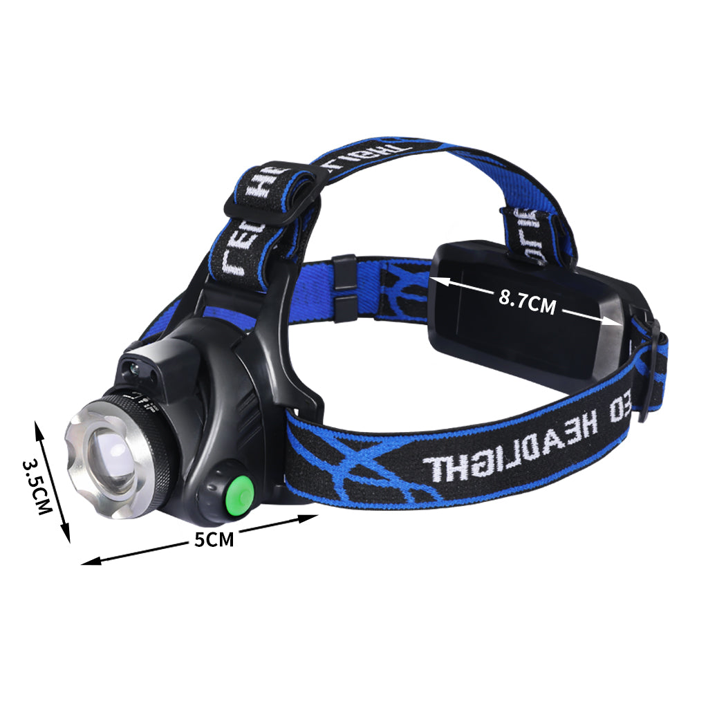 3x 500LM LED Headlamp Headlight Flashlight Head Torch Rechargeable CREE XML T6 - image3