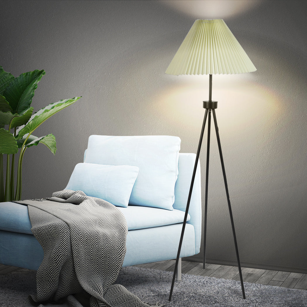 Modern LED Floor Lamp Stand Reading Light Decoration Indoor Classic Linen Fabric - image7