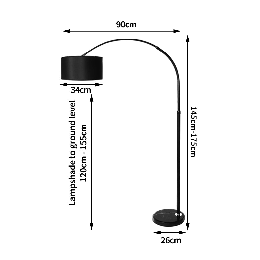 Modern LED Floor Lamp Reading Light Free Standing Height Adjustable Marble Base - image3