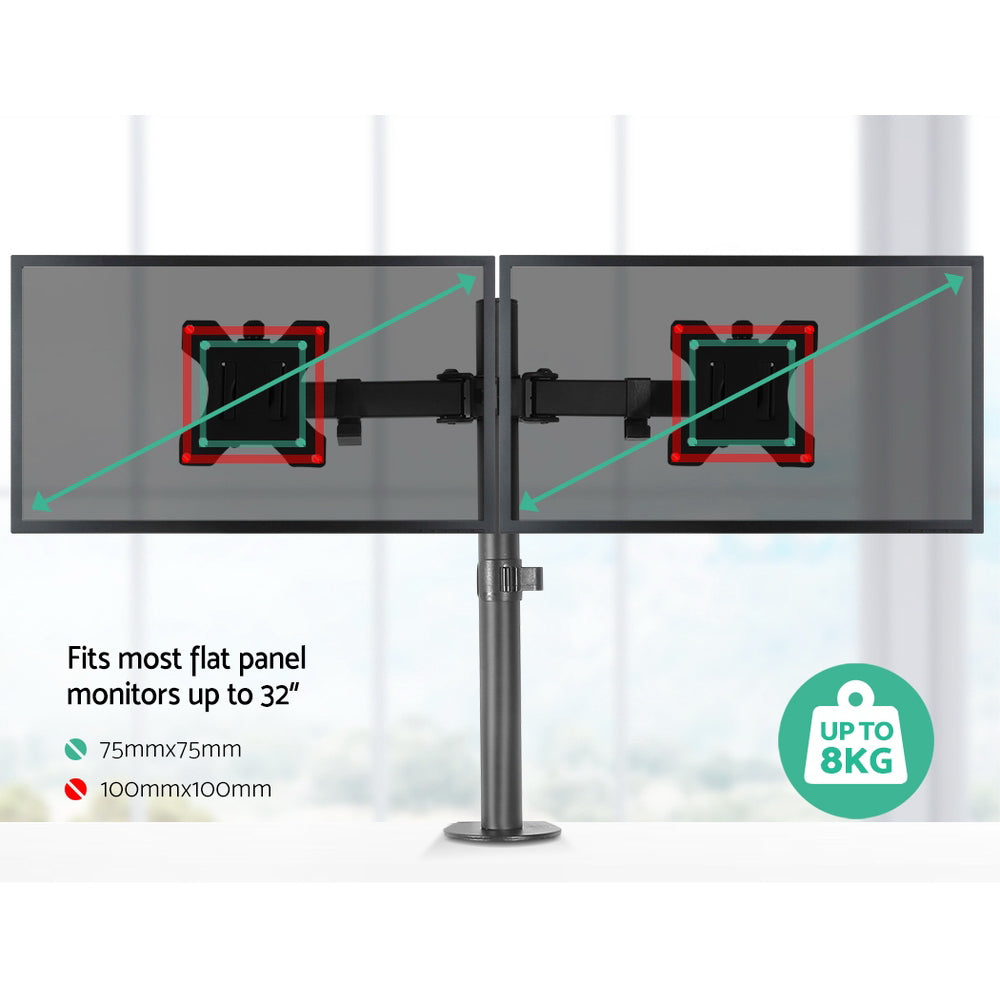 Monitor Arm Mount Dual 32" Black - image5