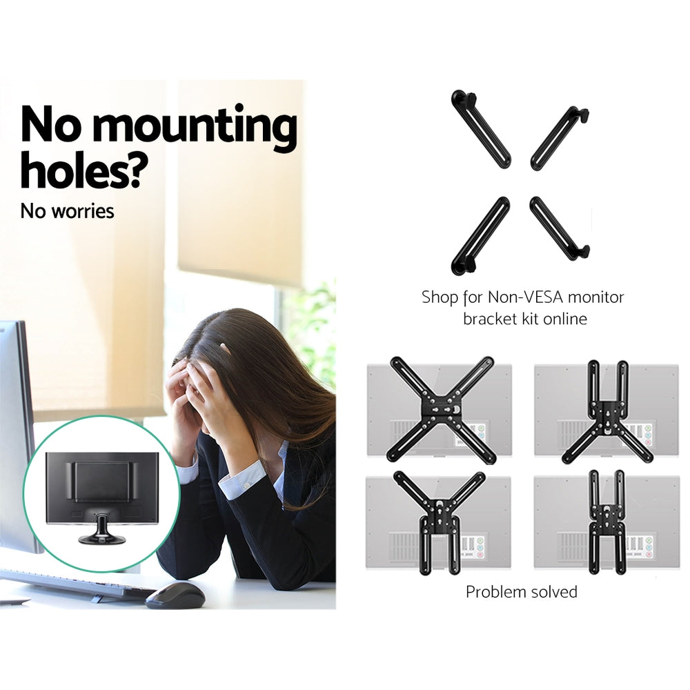 Monitor Arm Stand Dual Black - image6