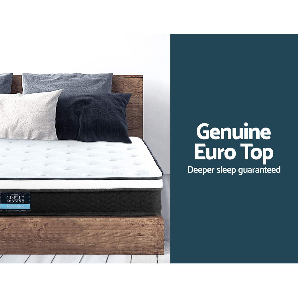 Bedding King Size Mattress Euro Top Bed Bonnell Spring Foam 21cm - image4