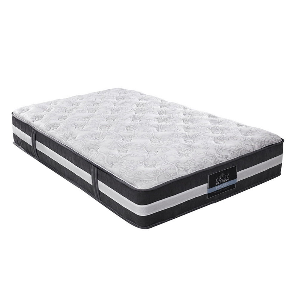 Giselle King Single Mattress Bed Size 7 Zone Pocket Spring Medium Firm Foam 30cm - image1