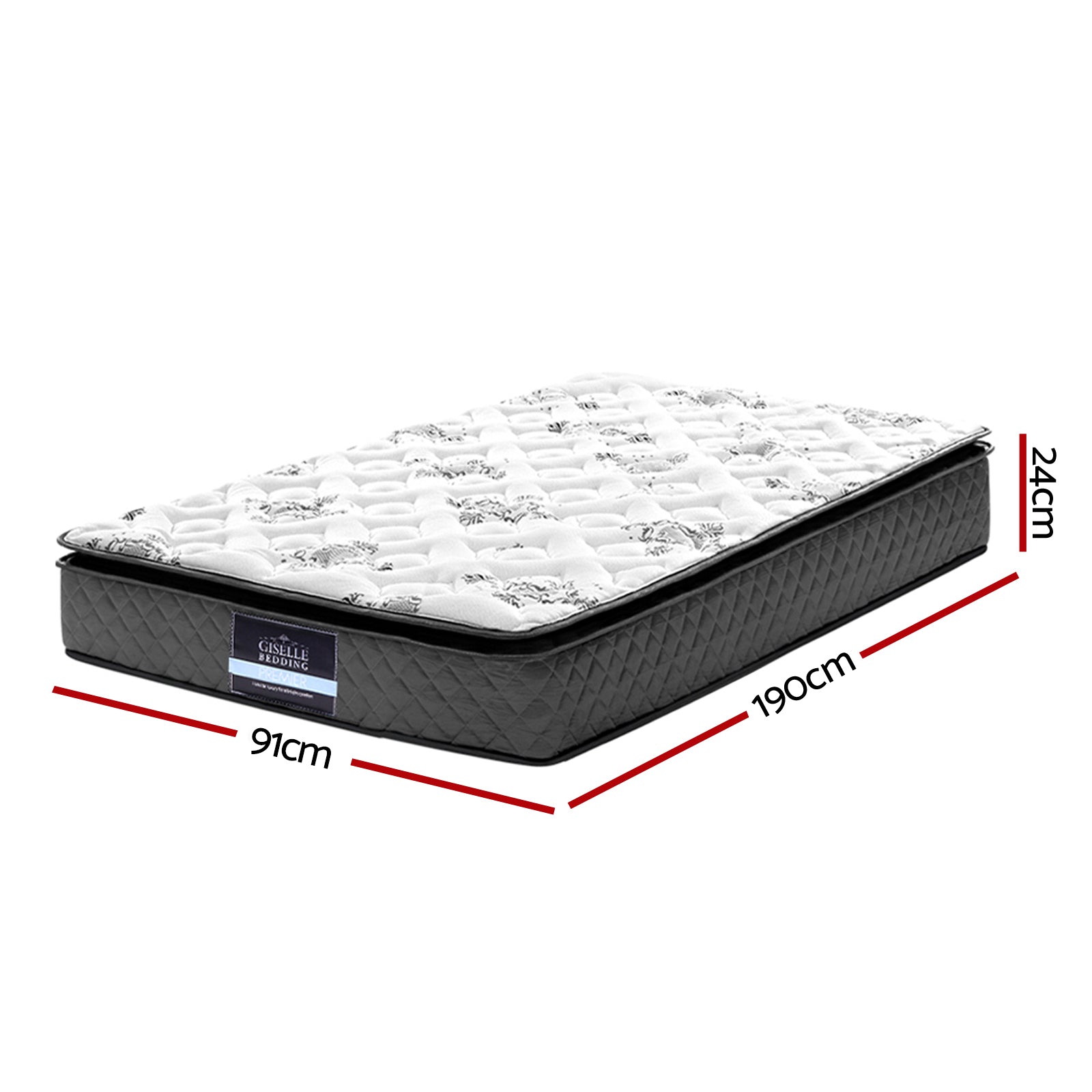 Bedding Rocco Bonnell Spring Mattress 24cm Thick ‚Äì Single - image2