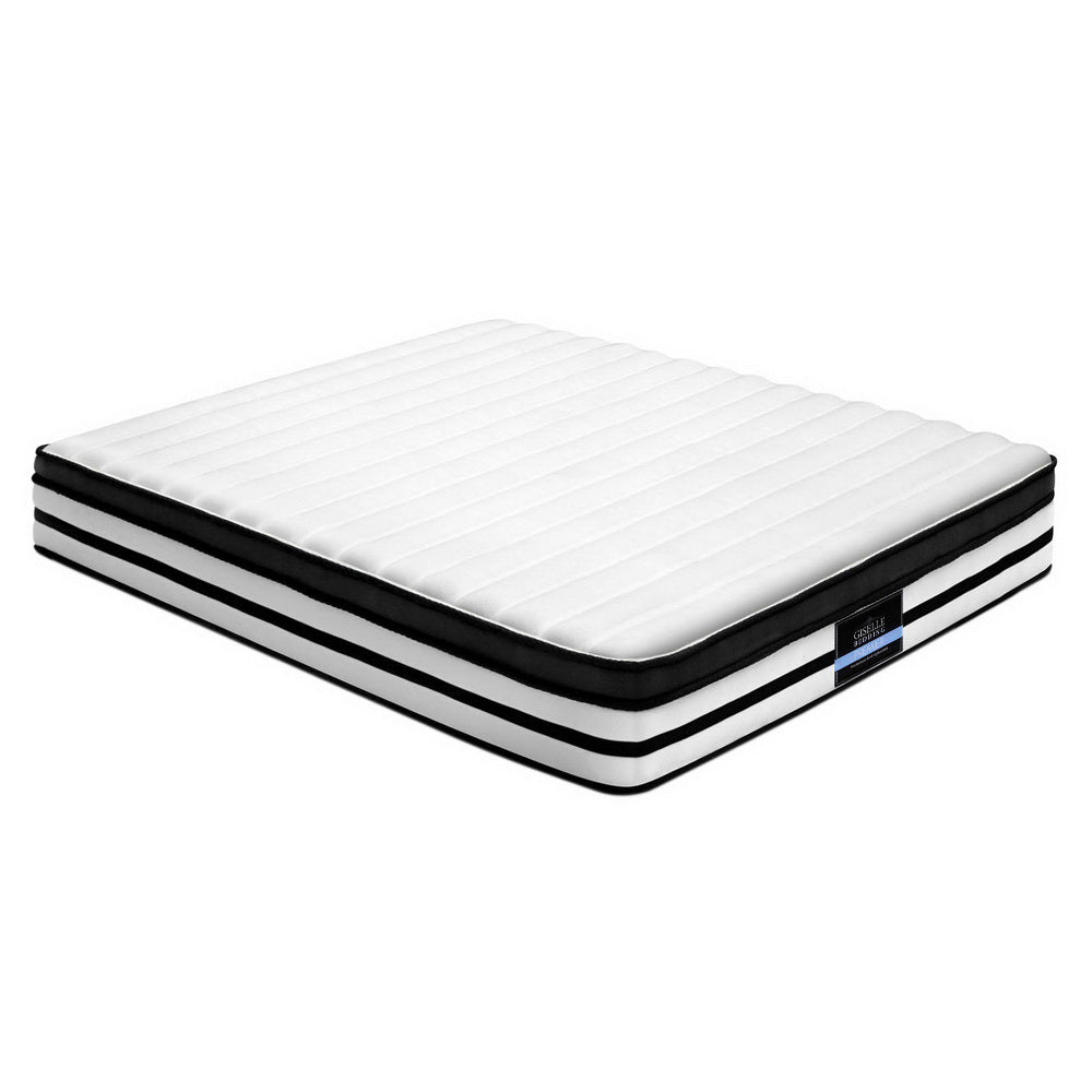 Bedding DOUBLE Size Bed Mattress Euro Top Pocket Spring Foam 27CM - image1