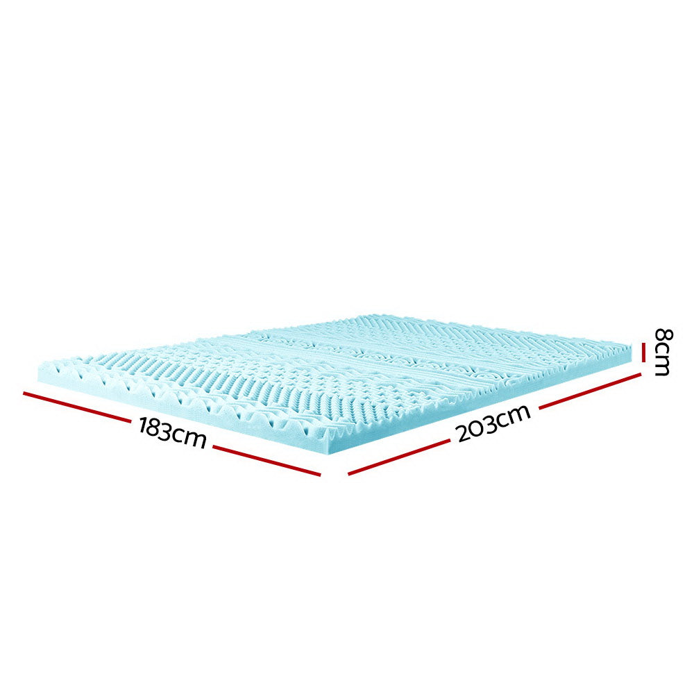 Bedding 11-zone Memory Foam Mattress Topper 8cm - King - image2