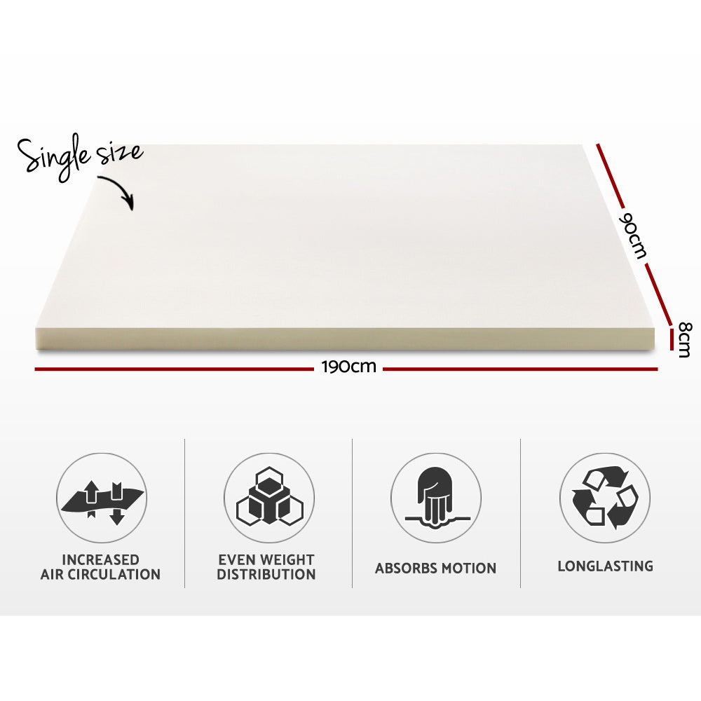 Single Size Memory Foam Mattress Topper - image2