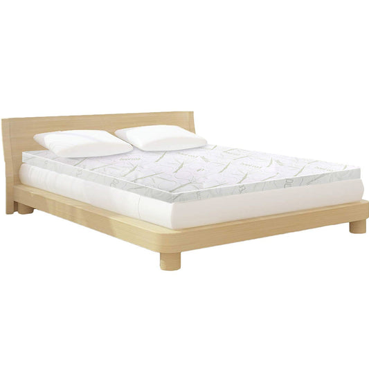 Bedding Cool Gel Memory Foam Mattress Topper w/Bamboo Cover 8cm - Queen - image1