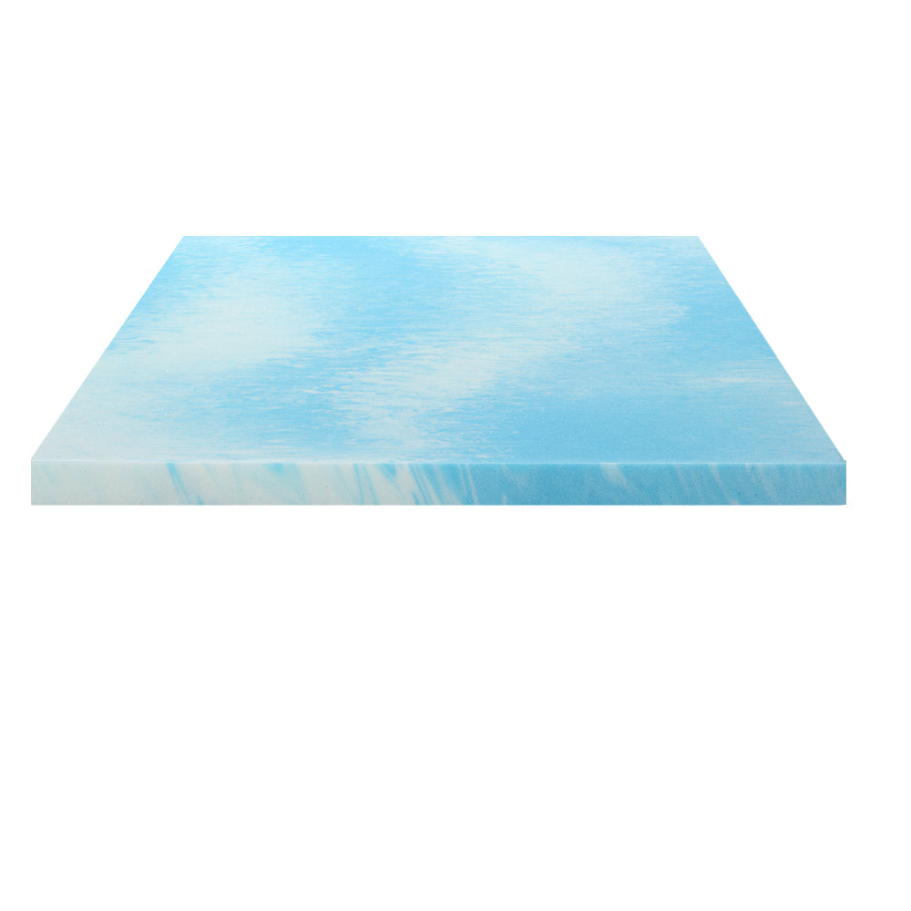 Giselle Cool Gel Memory Foam Topper Mattress Toppers w/ Bamboo Cover 5cm QUEEN - image3