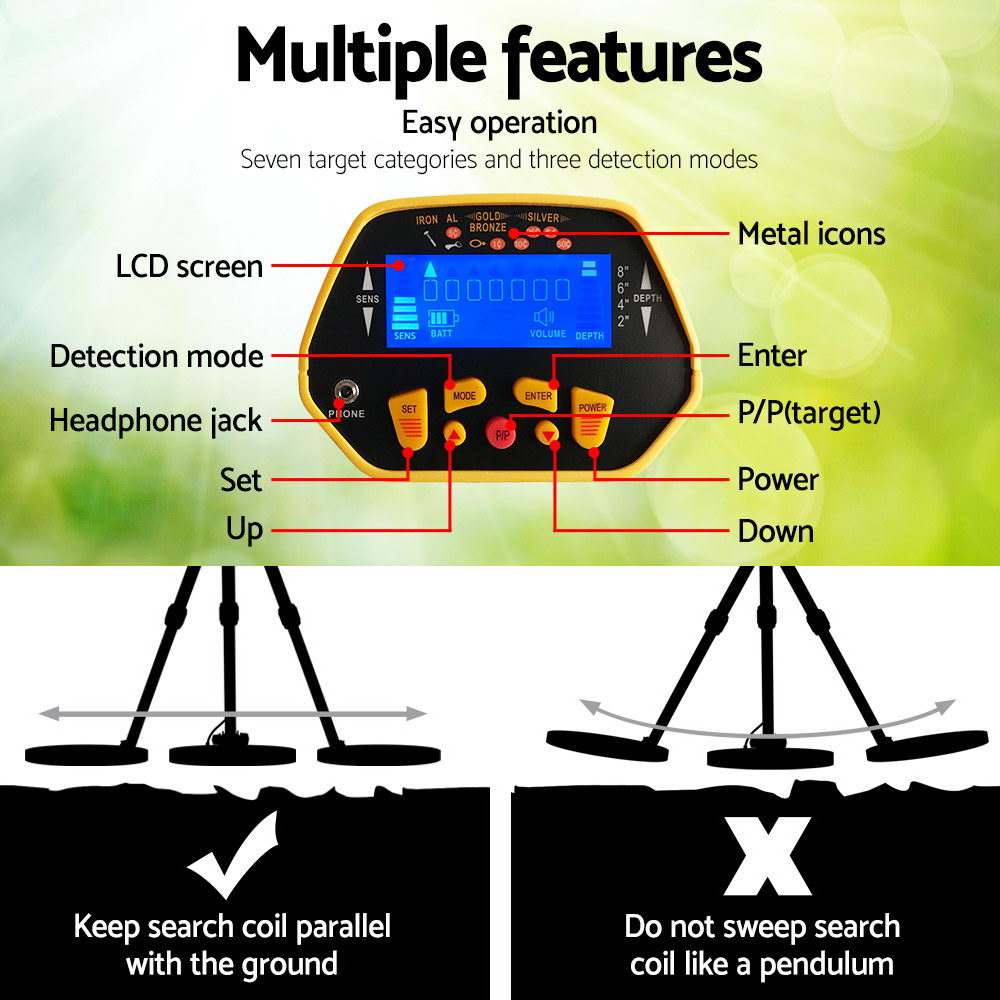 Metal Detector Pinpointer Deep Sensitive Searching Treasure Gold Hunt Digger 180MM - image4