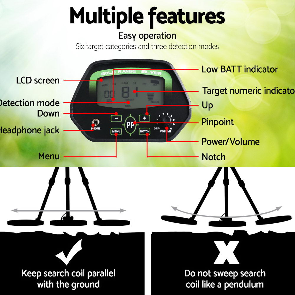 Metal Detector Pinpointer Deep Sensitive Searching Treasure Gold Hunt Digger 220MM - image4