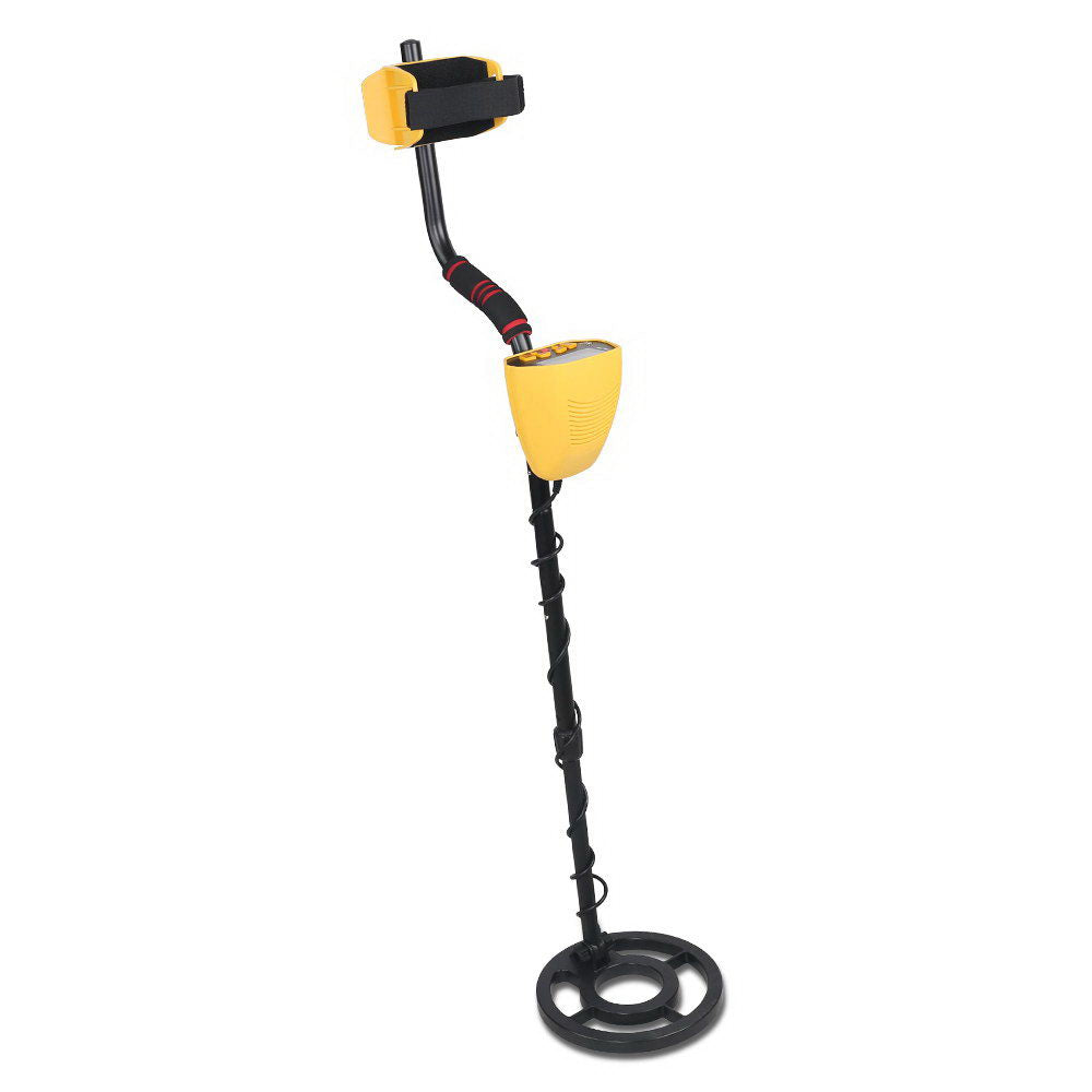 LCD Screen Metal Detector with Headphones - Yellow - image1