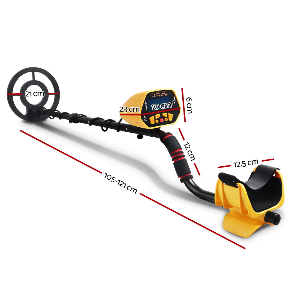 LCD Screen Metal Detector with Headphones - Yellow - image2