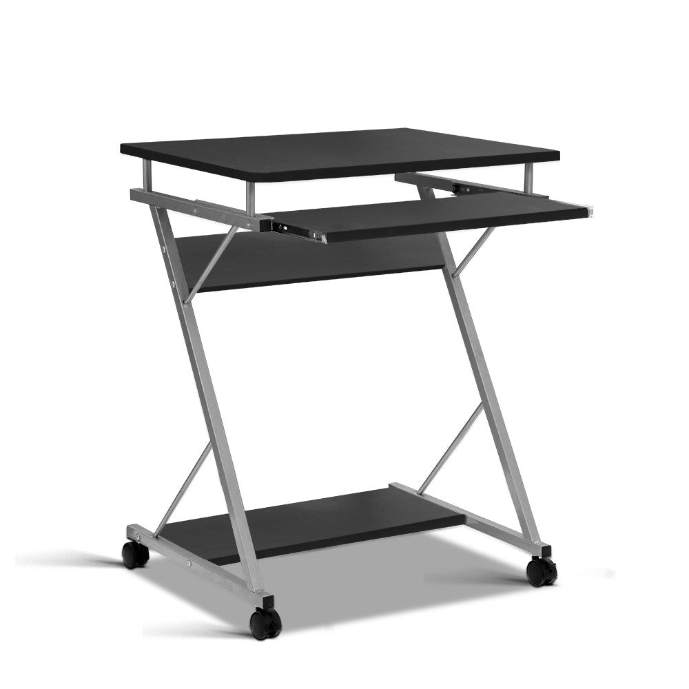 Metal Pull Out Table Desk - Black - image1