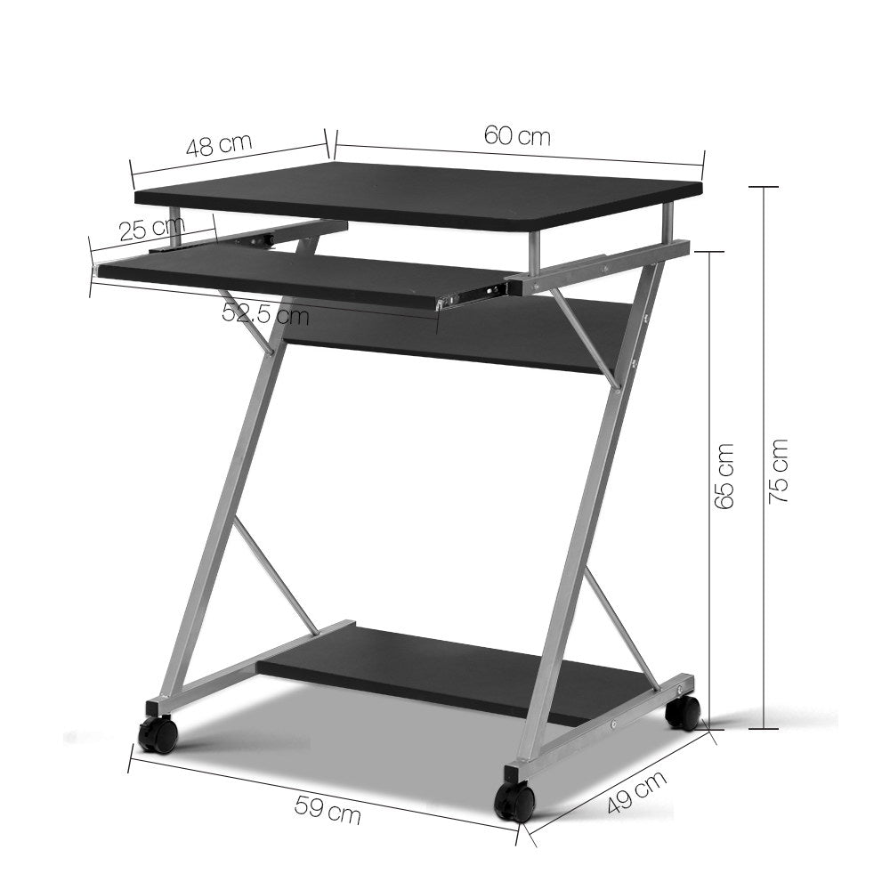 Metal Pull Out Table Desk - Black - image2