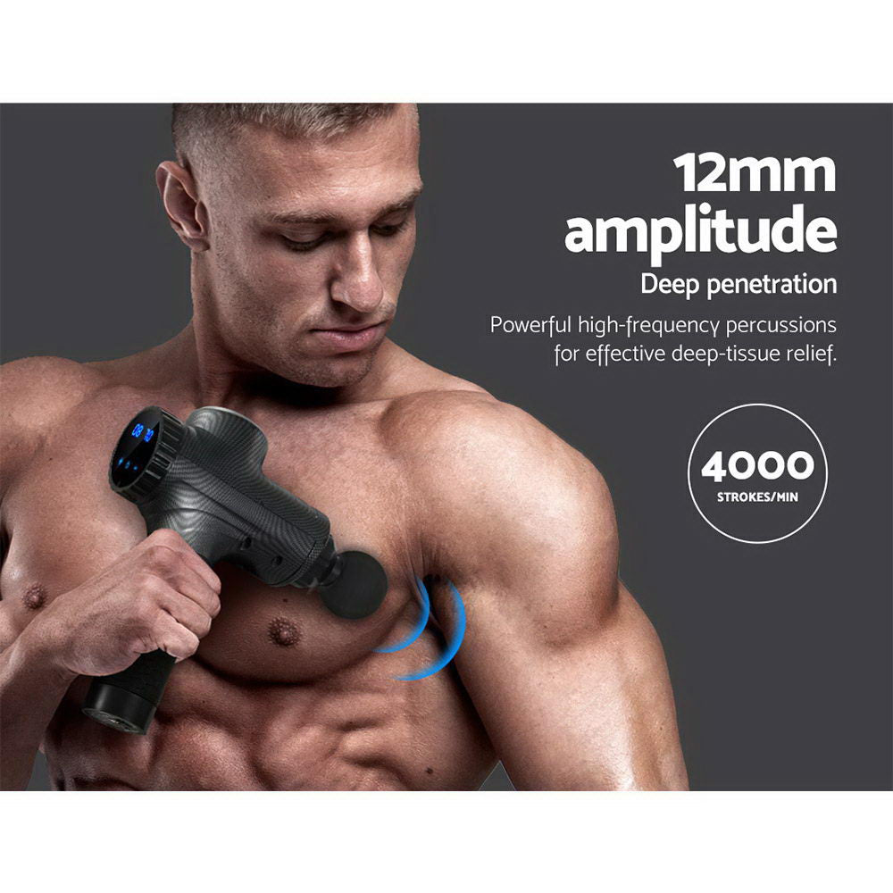 Massage Gun 6 Heads Vibration Massager Muscle Percussion Tissue Therapy - image4