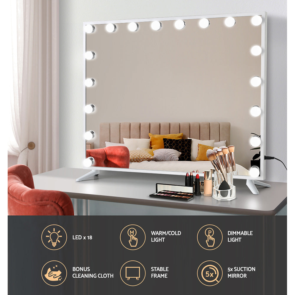 Embellir Makeup Mirror with Light LED Hollywood Vanity Dimmable Wall Mirrors - image5