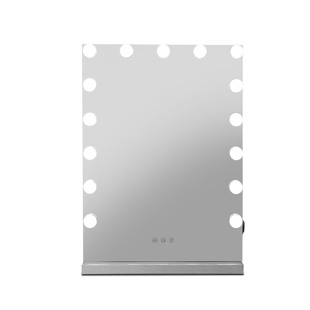 Hollywood Makeup Mirror With Light 15 LED Bulbs Lighted Frameless - image3