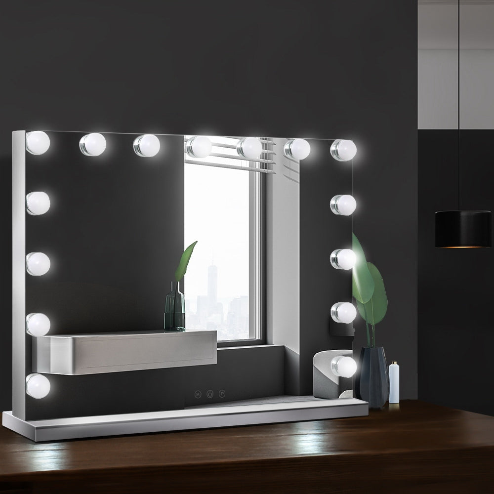 Hollywood Frameless Makeup Mirror With 15 LED Lighted Vanity Beauty 58cm x 46cm - image7