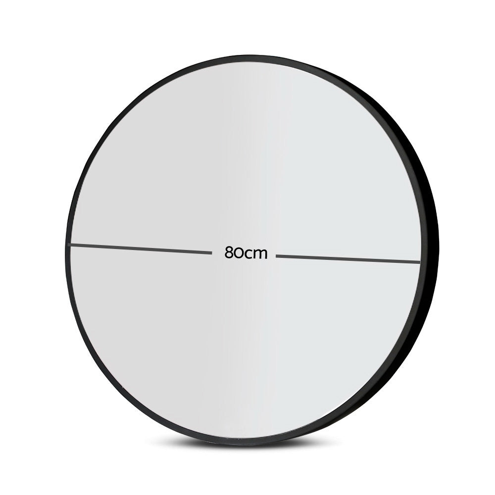 80cm Frameless Round Wall Mirror - image2