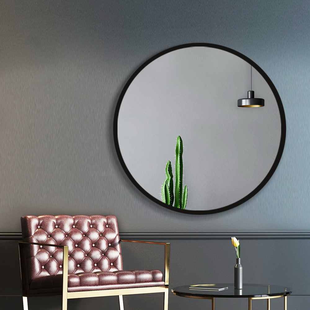 80cm Frameless Round Wall Mirror - image7
