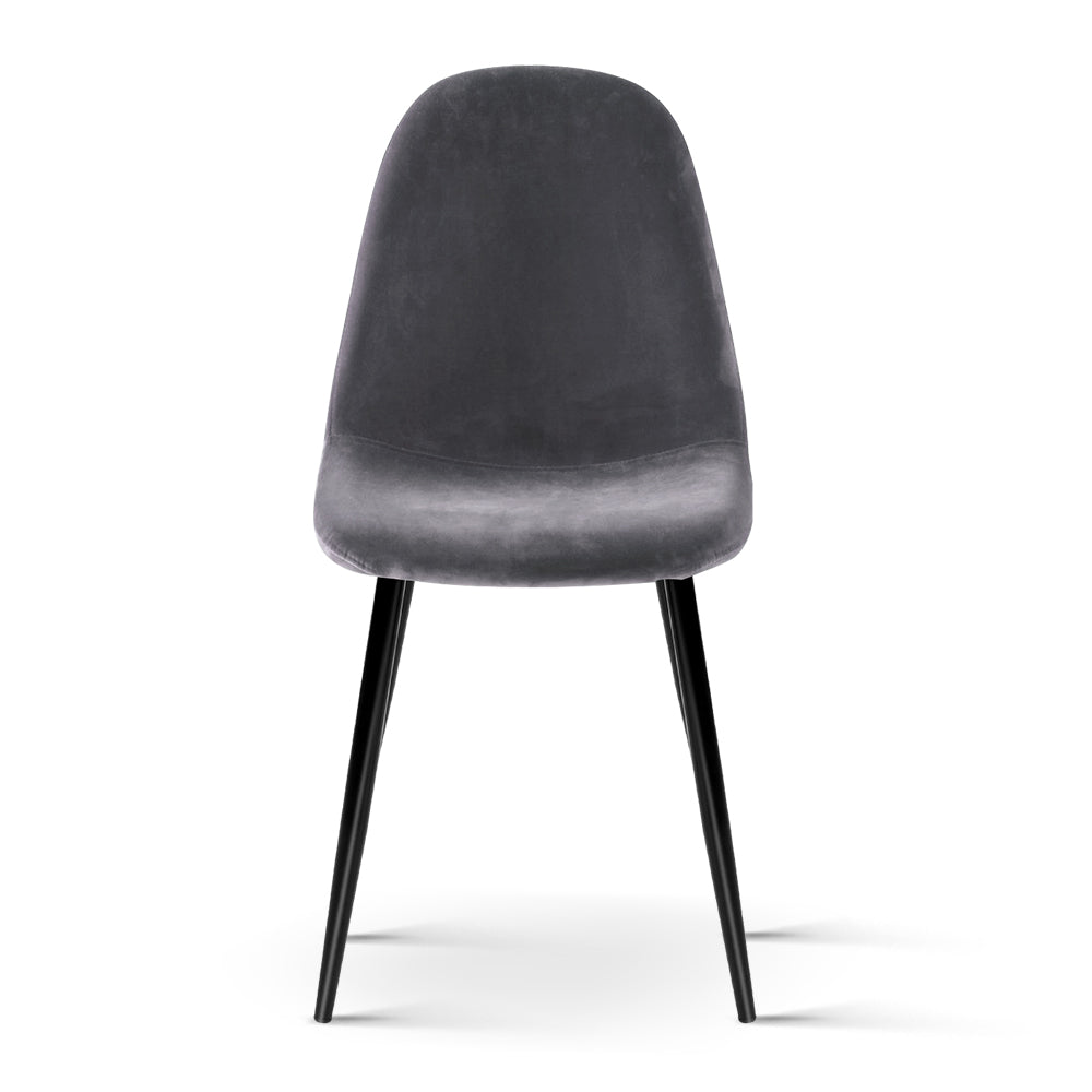 4 X Dining Chairs Dark Grey - image3