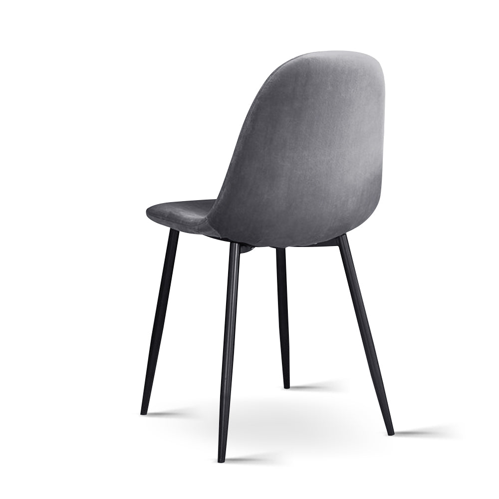 4 X Dining Chairs Dark Grey - image5