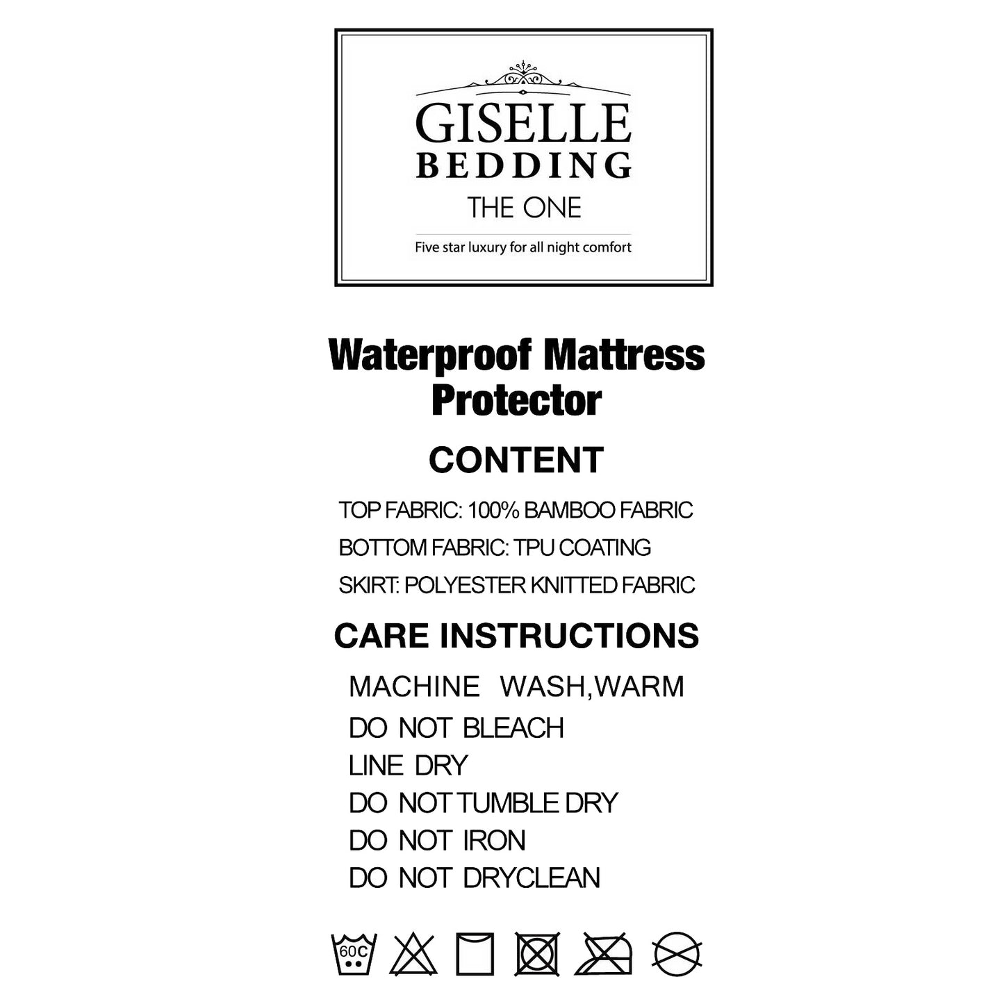 Bedding King Size Waterproof Bamboo Mattress Protector - image6