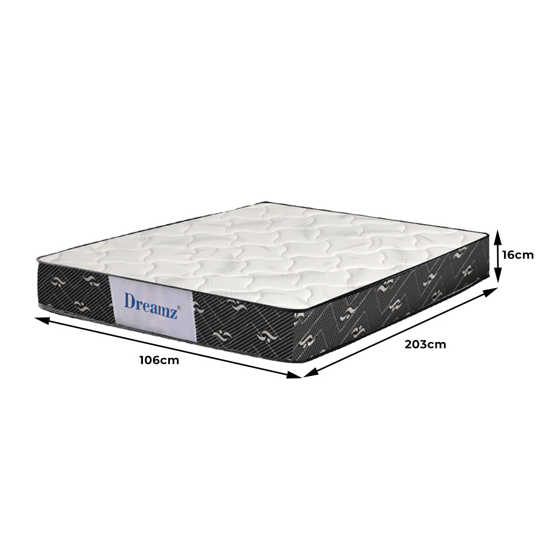 Mattress King Single Size Premium Bed Top Spring Foam Medium Soft 16CM - image3