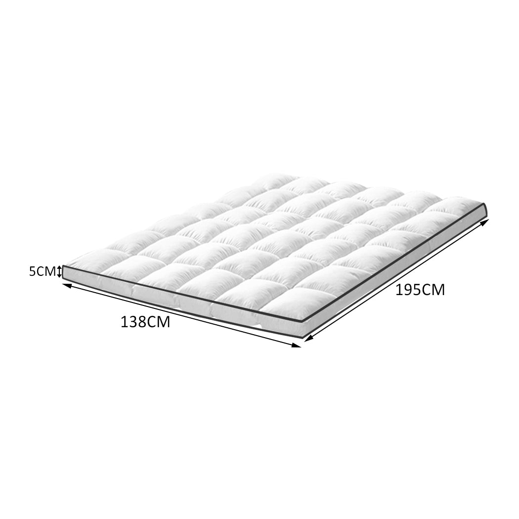 Bedding Luxury Pillowtop Mattress Topper Mat Pad Protector Cover Double - image3