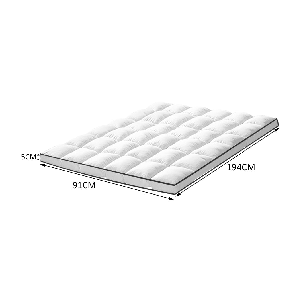 DreamZ Bedding Luxury Pillowtop Mattress Topper Mat Pad Protector Cover Single - image3
