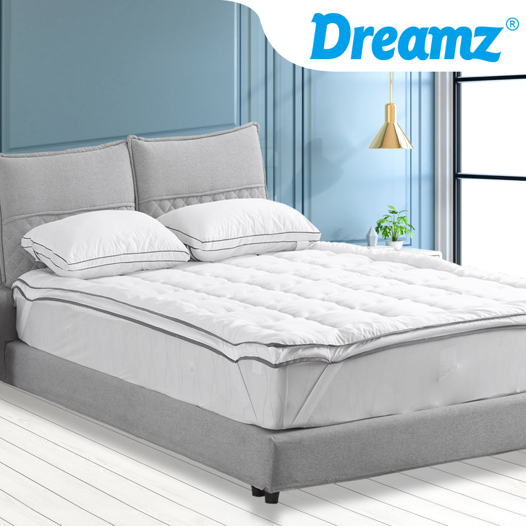 DreamZ Bedding Luxury Pillowtop Mattress Topper Mat Pad Protector Cover Single - image8