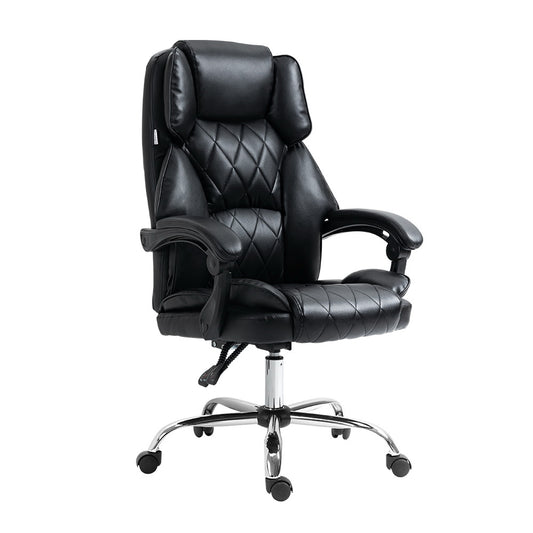 Executive Office Chair Leather Gaming Computer Desk Chairs Recliner Black - image1