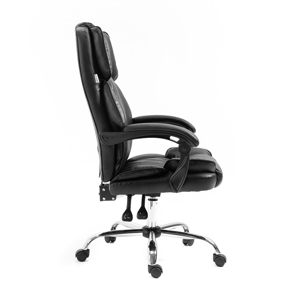 Executive Office Chair Leather Gaming Computer Desk Chairs Recliner Black - image4