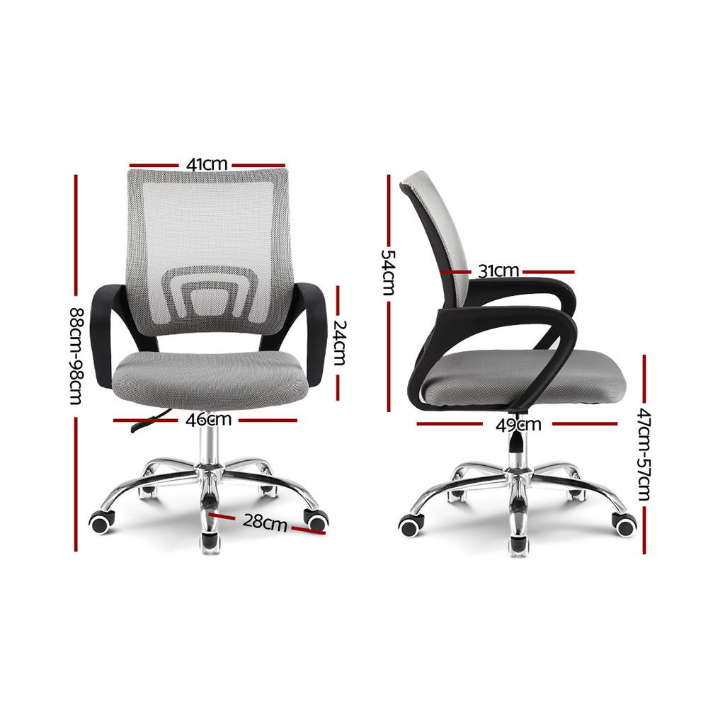 Office Chair Gaming Chair Computer Mesh Chairs Executive Mid Back Grey - image2