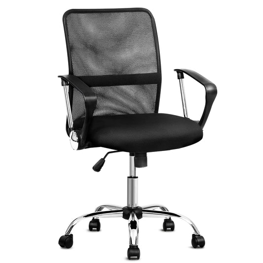 Office Chair Gaming Chair Computer Mesh Chairs Executive Mid Back Black - image1