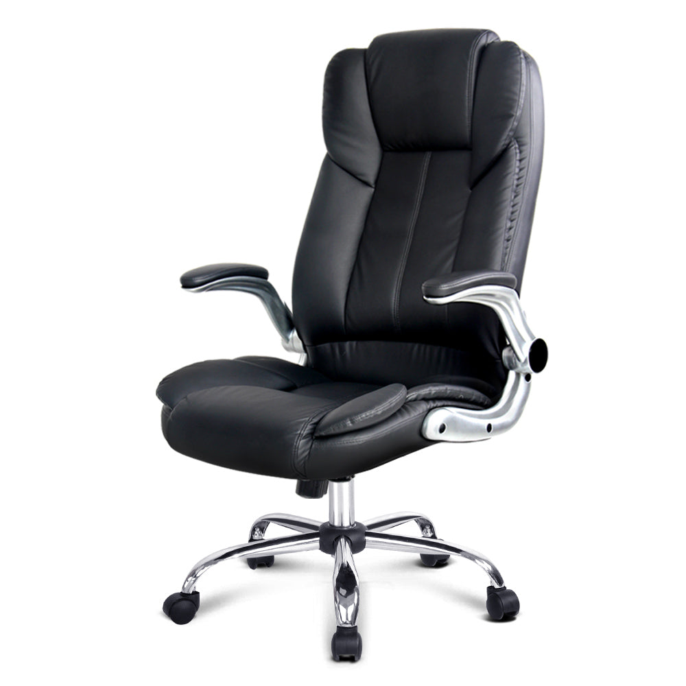 PU Leather Executive Office Desk Chair - Black - image3