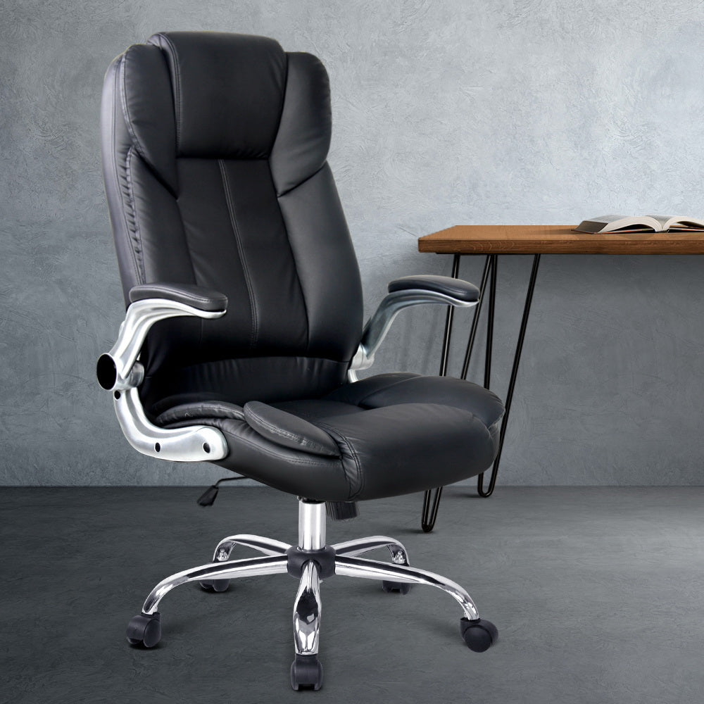 PU Leather Executive Office Desk Chair - Black - image7